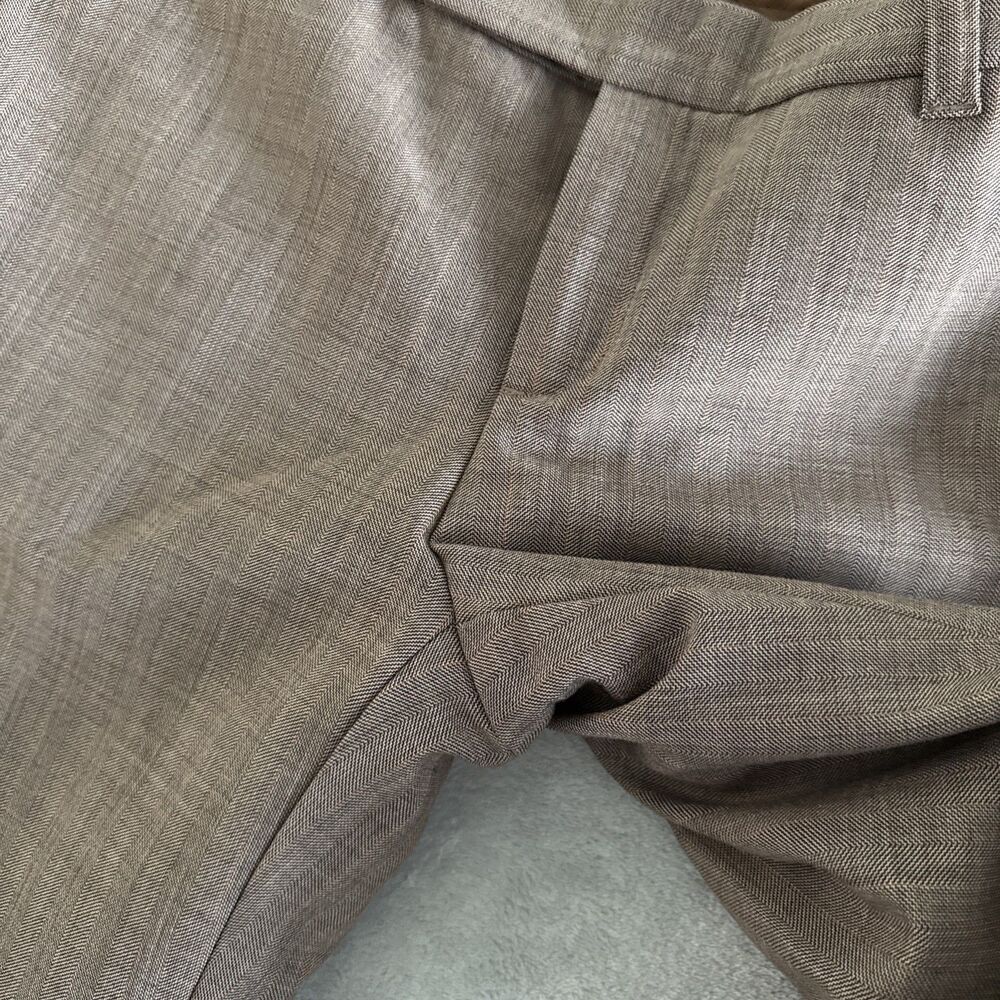 Y2K Gap Women’s Dress Pants Low Rise Plaid Office Size 6 Brown Straight Leg Chic - Picture 5 of 16